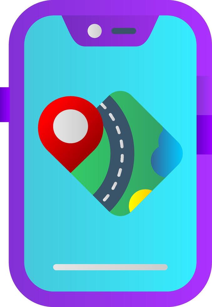 Gps Flat Gradient Icon vector