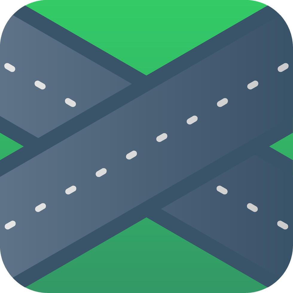 Overpass Flat Gradient Icon vector