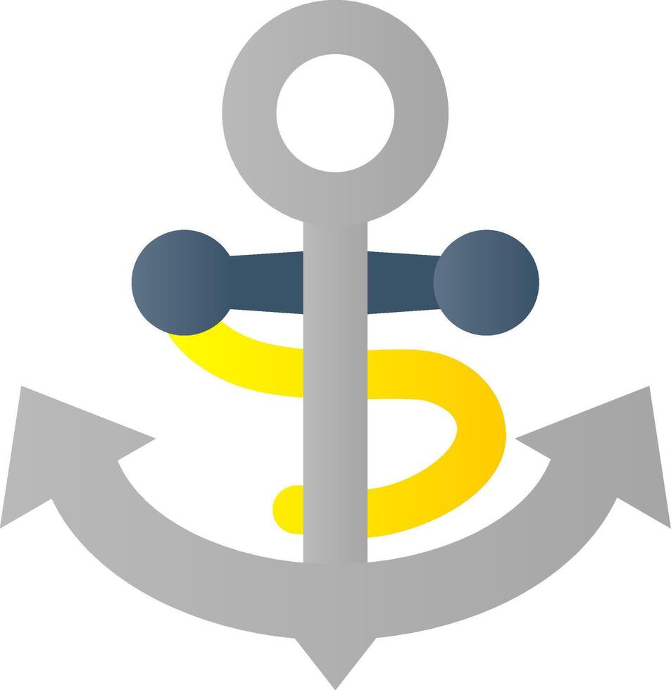 Anchor Flat Gradient Icon vector