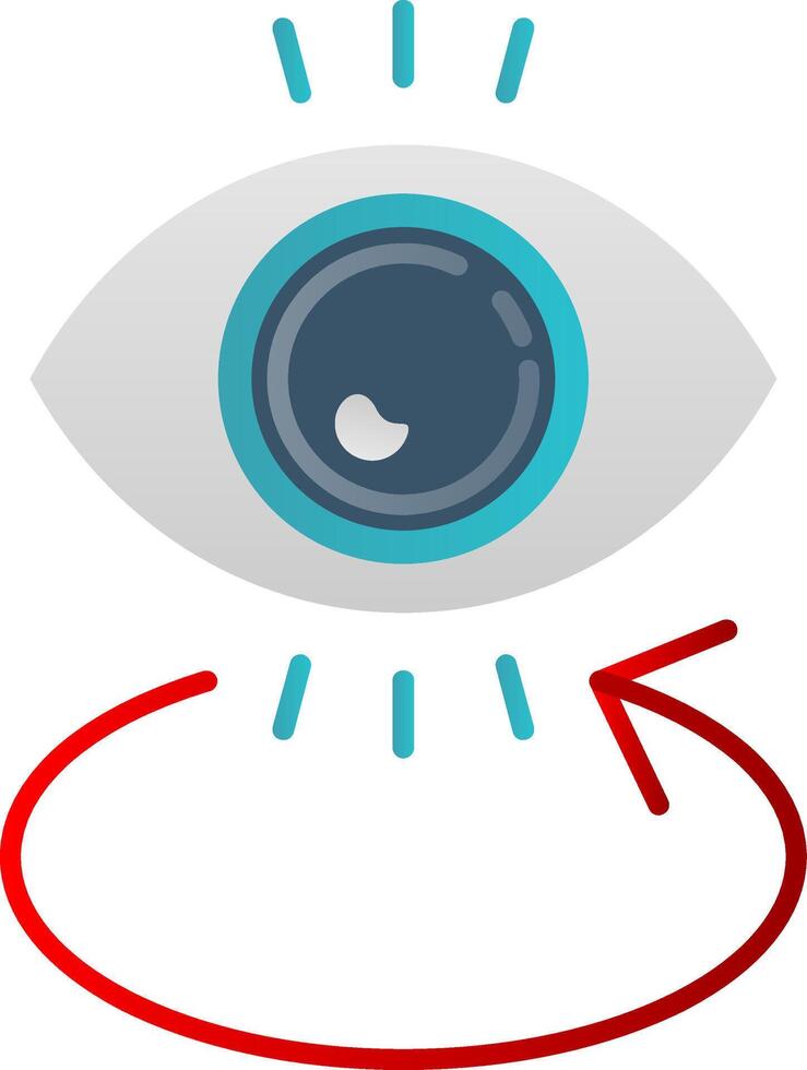 Eye Flat Gradient Icon vector