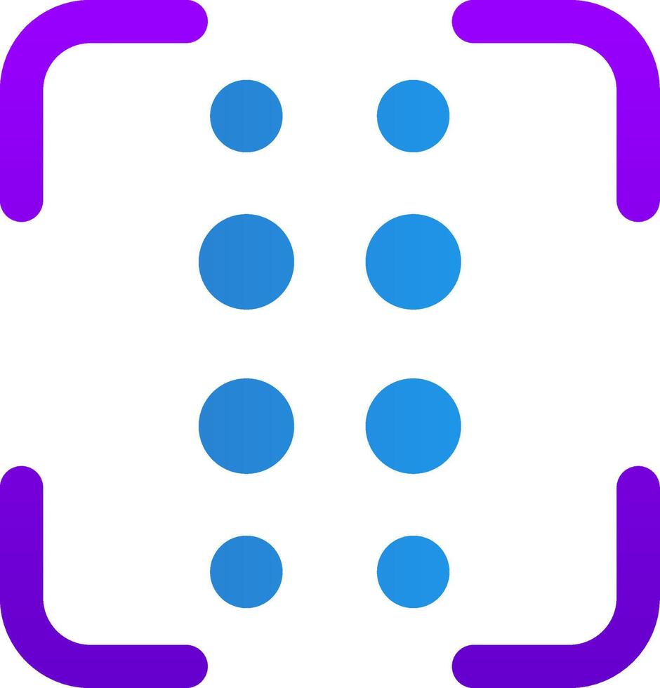 Reorder dots vertical Flat Gradient Icon vector