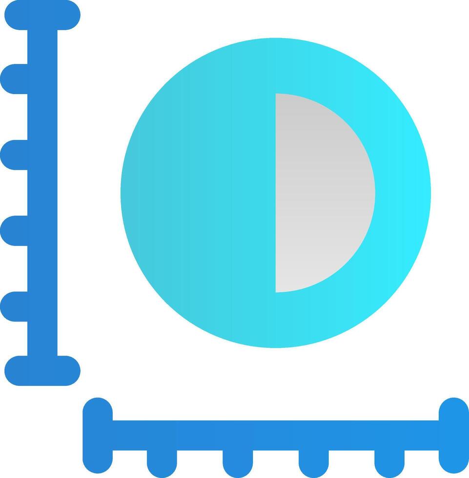 Sizing Flat Gradient Icon vector