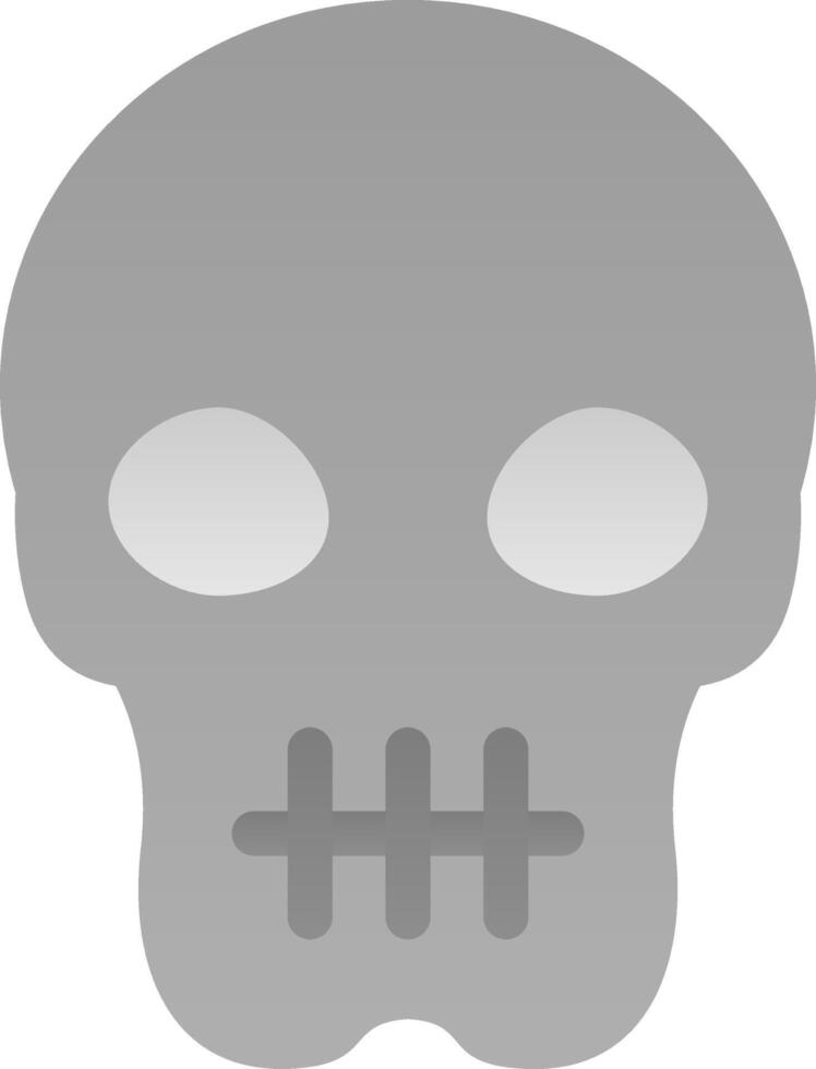 Skull Flat Gradient Icon vector