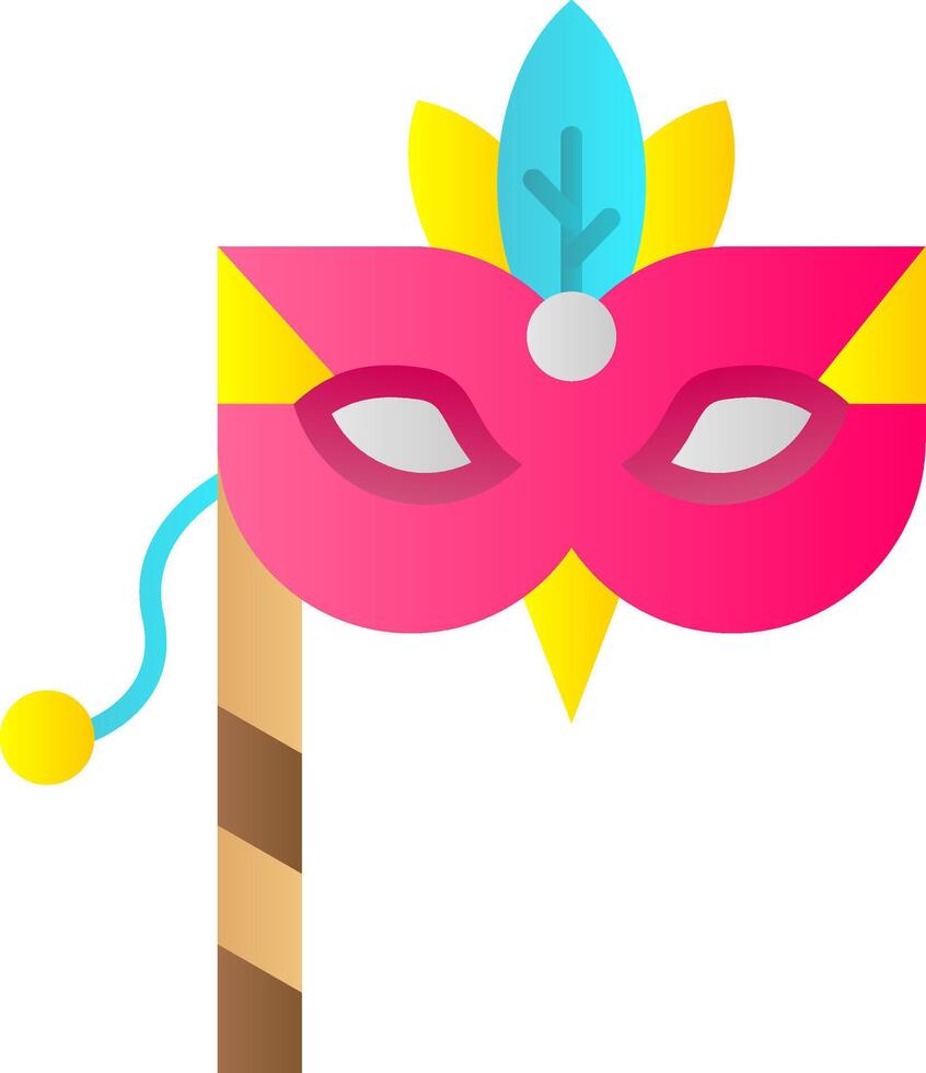 Mask Flat Gradient Icon vector