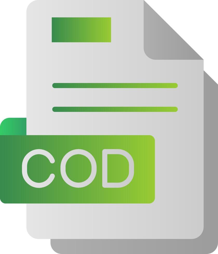 Cod Flat Gradient Icon vector