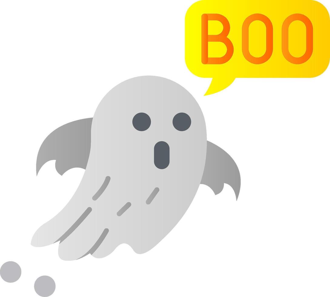 Boo Flat Gradient Icon vector