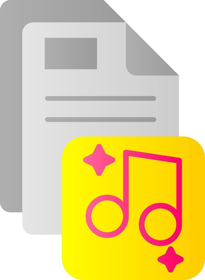 Music Flat Gradient Icon vector