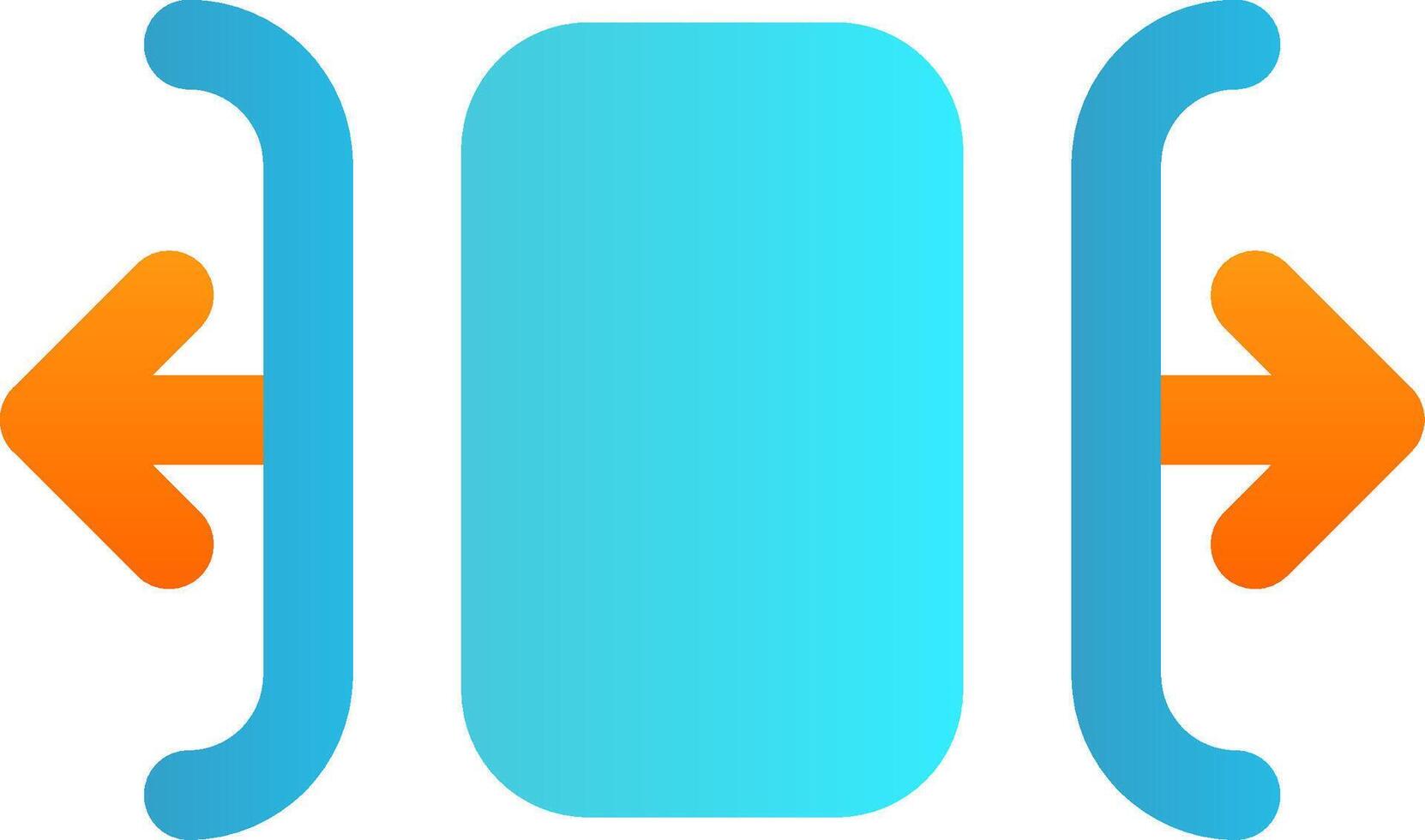 Carousel horizontal Flat Gradient Icon vector