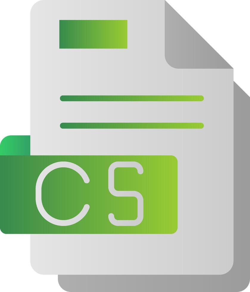 Cs Flat Gradient Icon vector