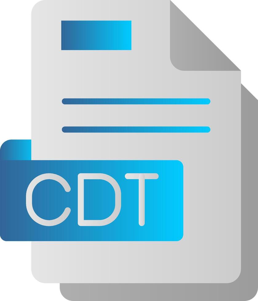 Cdt Flat Gradient Icon vector