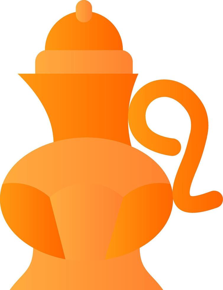 Tea pot Flat Gradient Icon vector