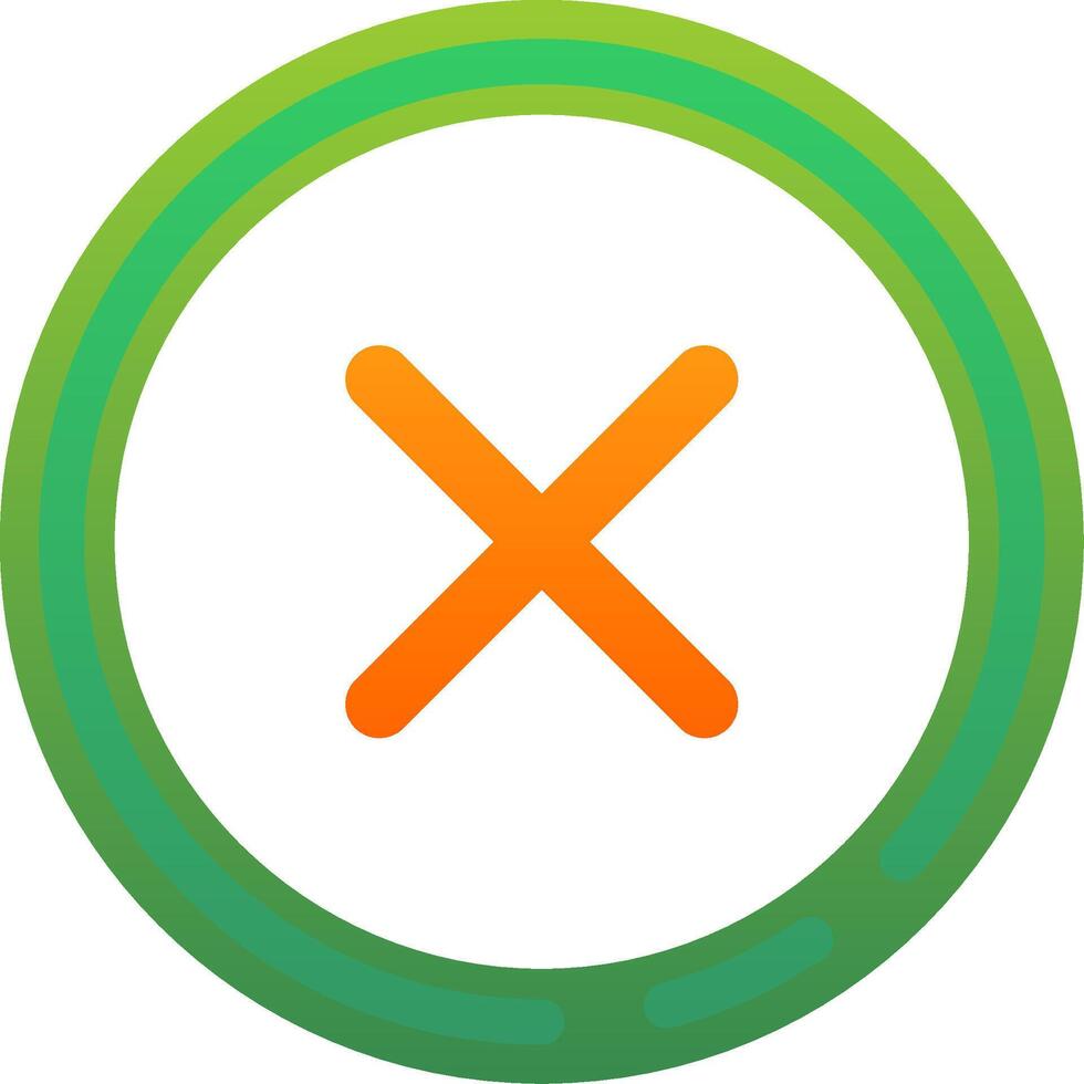 Delete 1 Flat Gradient Icon vector