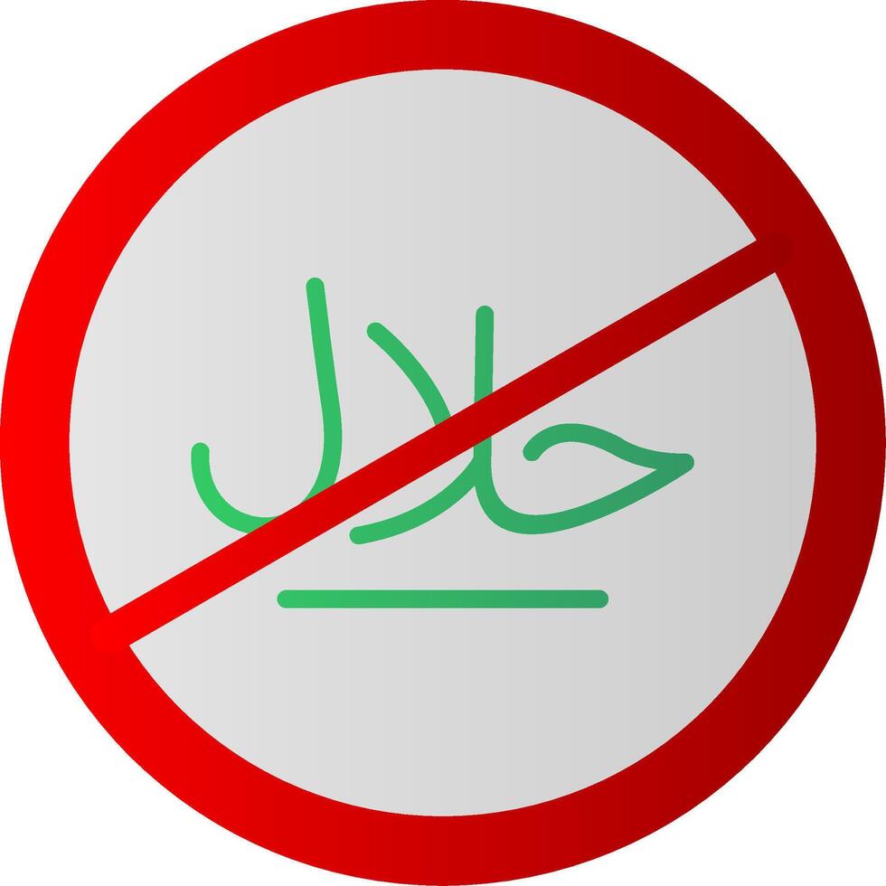 No Flat Gradient Icon vector