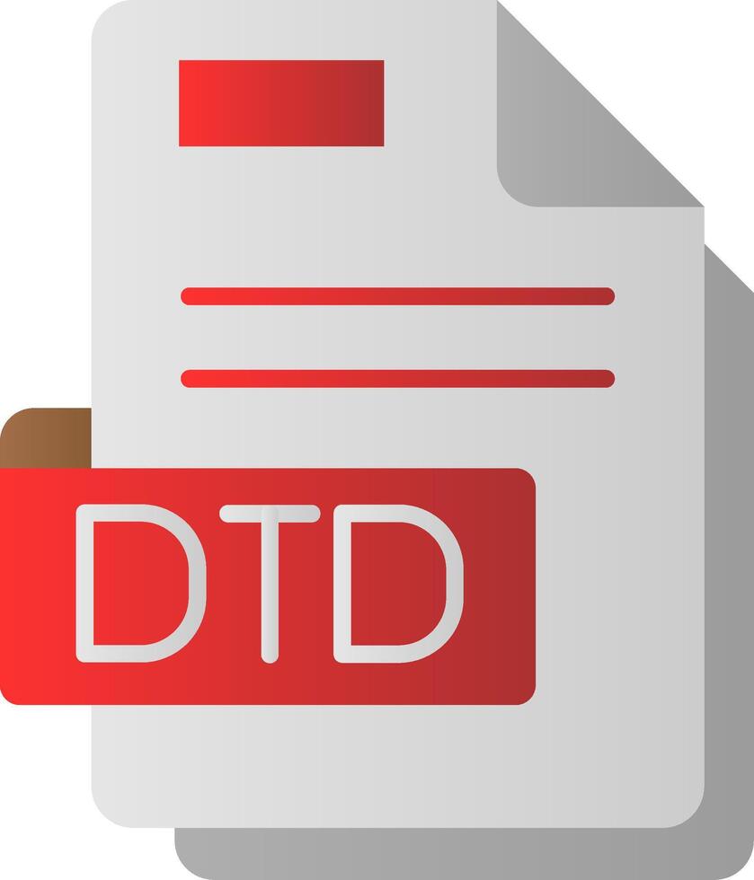 Dtd Flat Gradient Icon vector