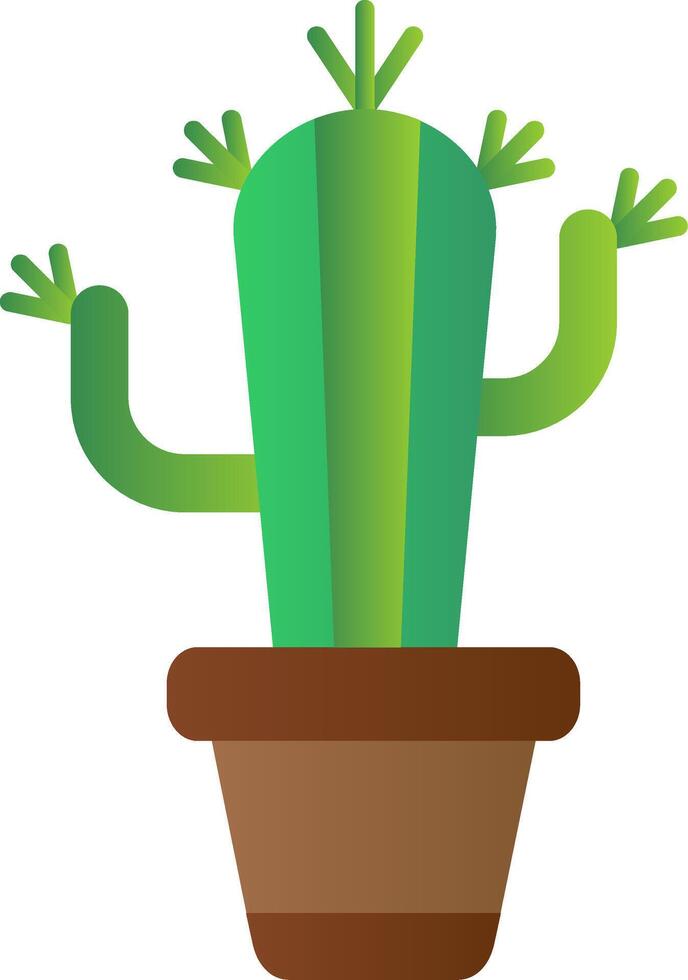 cactus plano degradado icono vector