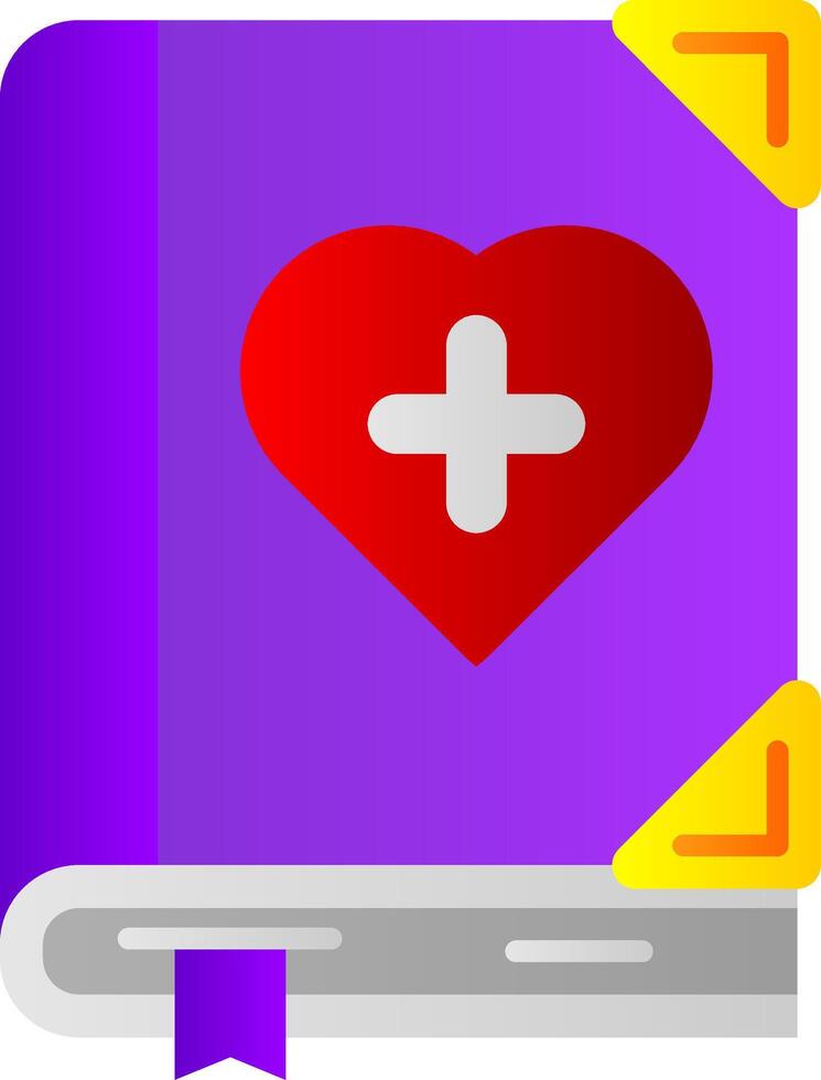 Medical book Flat Gradient Icon vector