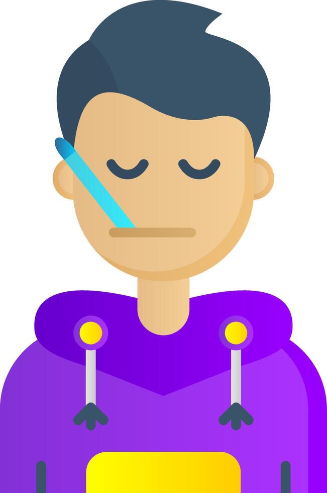 Sick Flat Gradient Icon vector