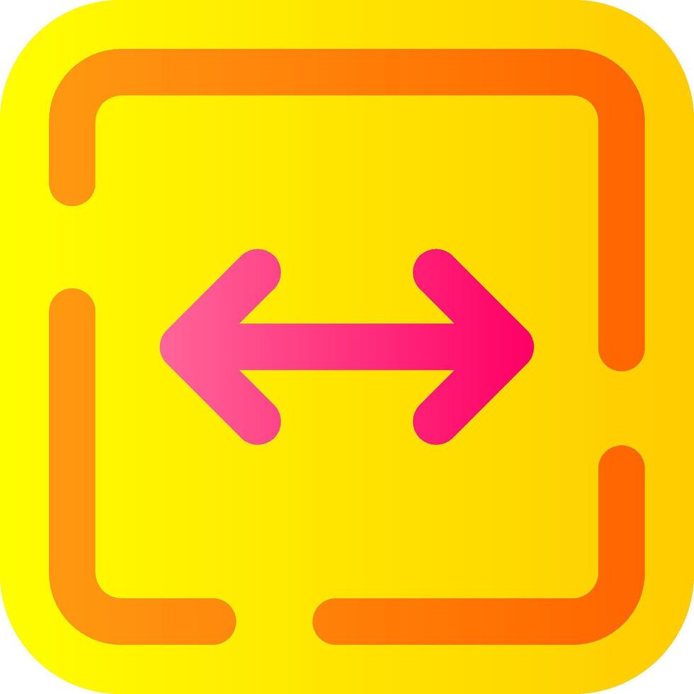 Left and right arrow Flat Gradient Icon vector