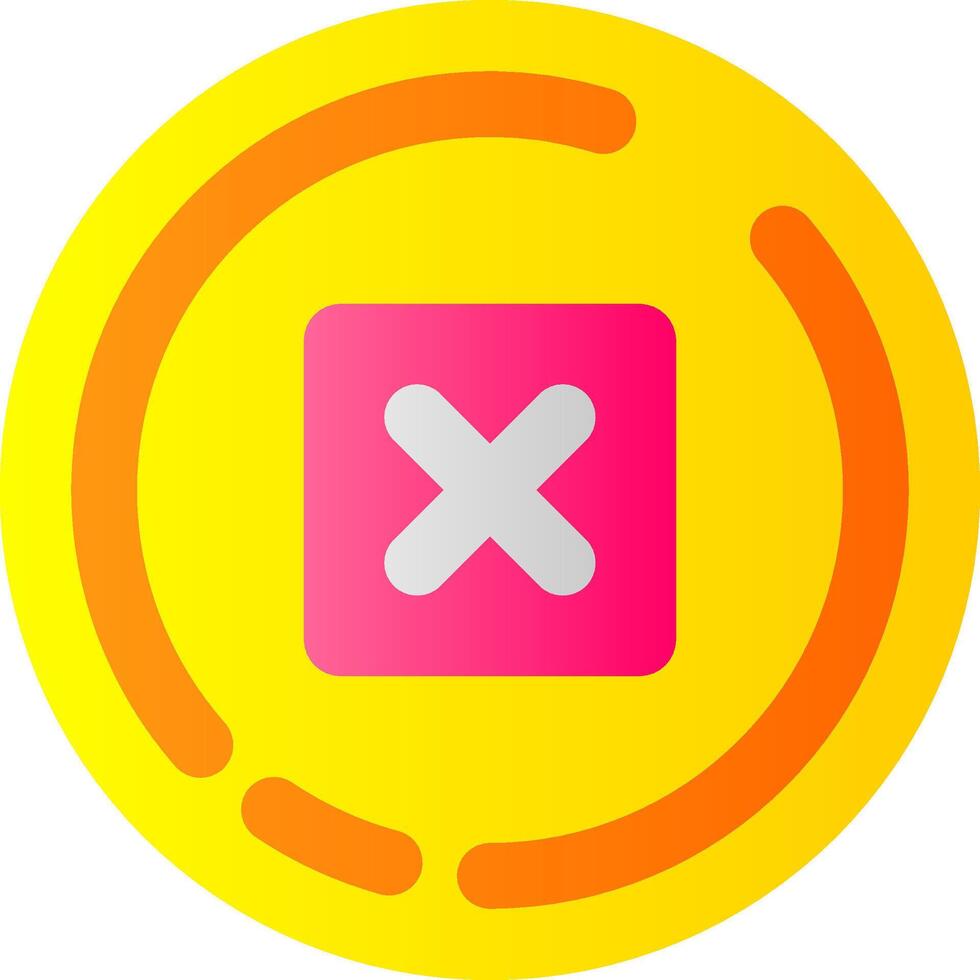 Delete Flat Gradient Icon vector