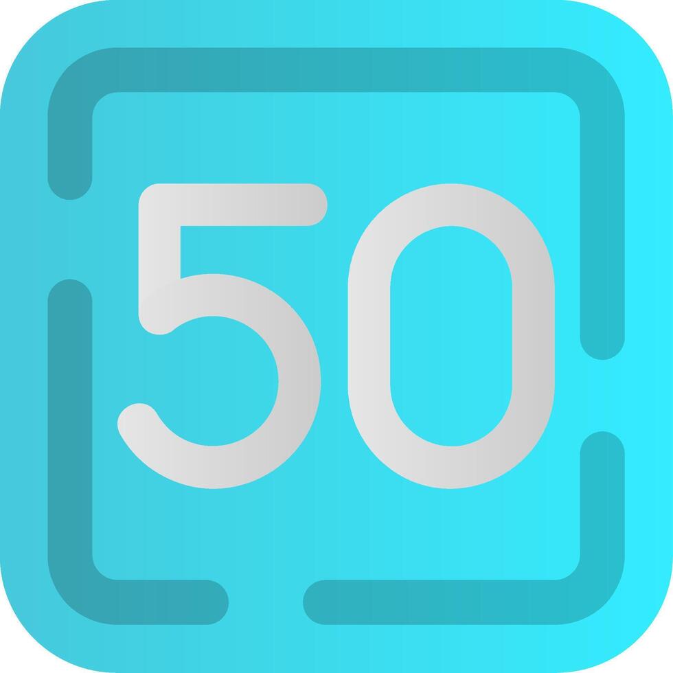 Fifty Flat Gradient Icon vector