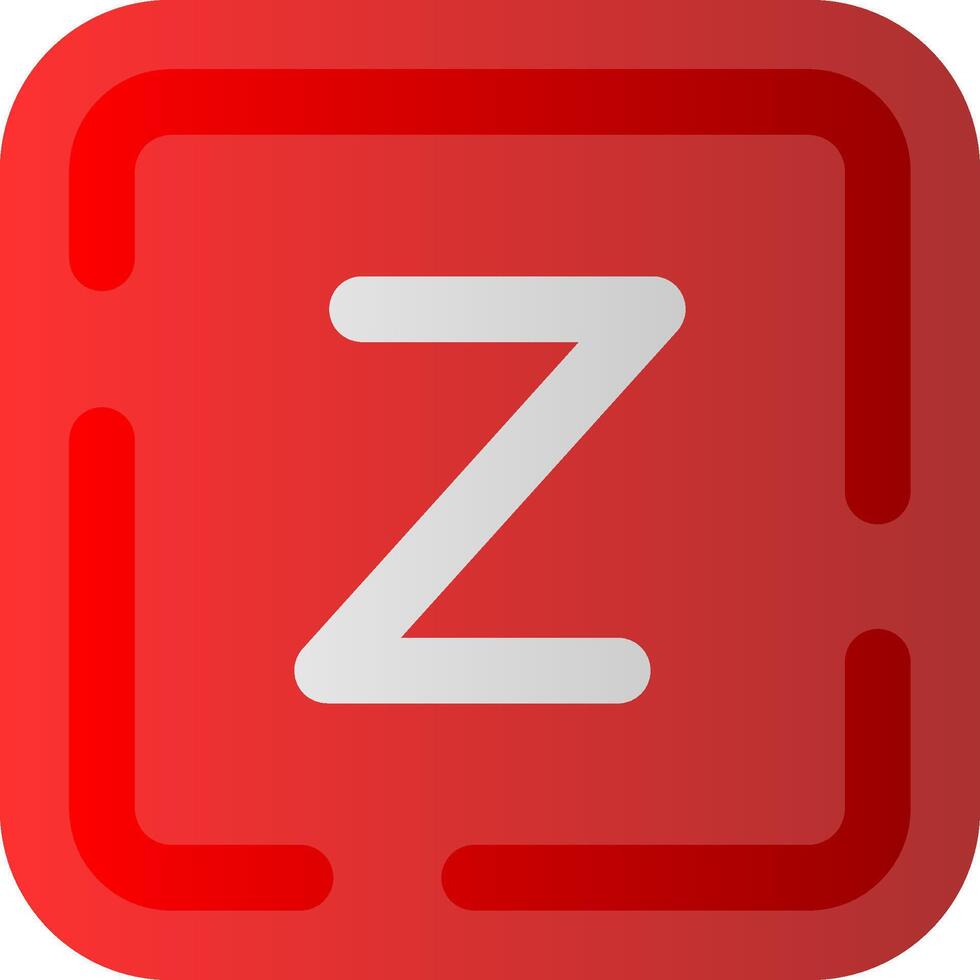 Letter z Flat Gradient Icon vector