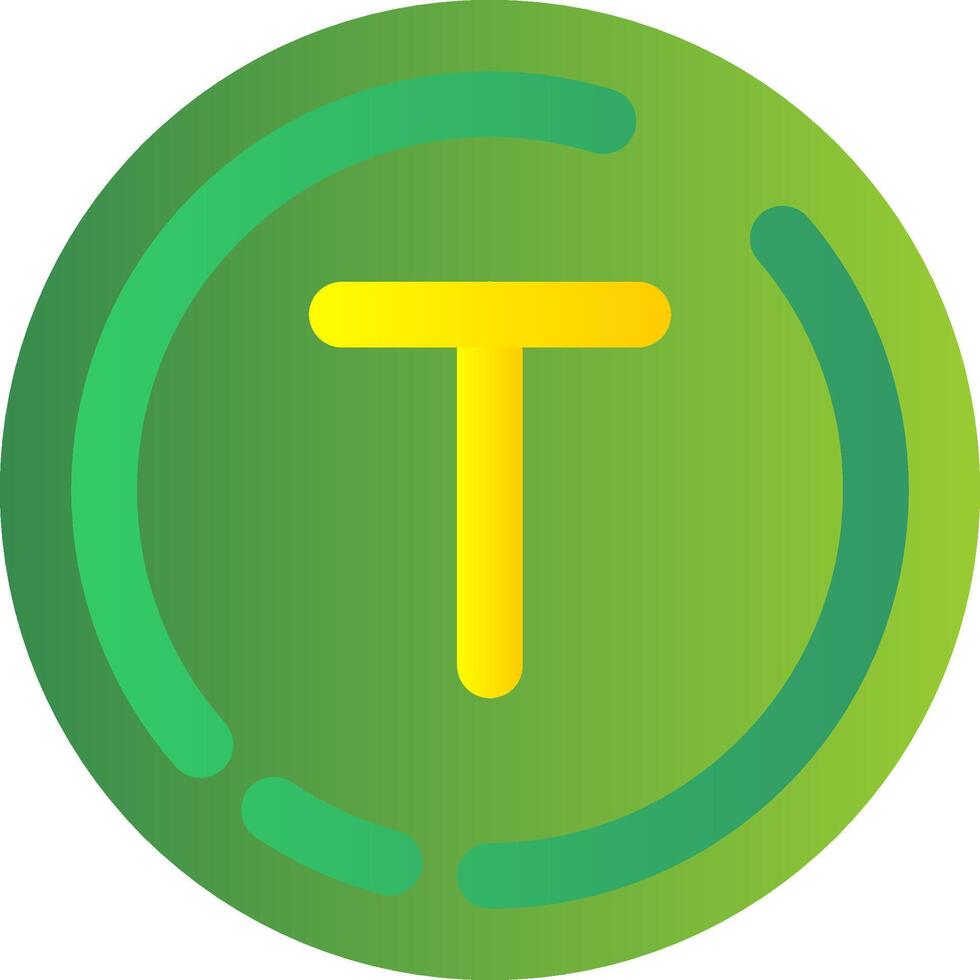 Add text Flat Gradient Icon vector