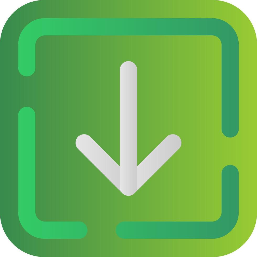 Down arrow Flat Gradient Icon vector
