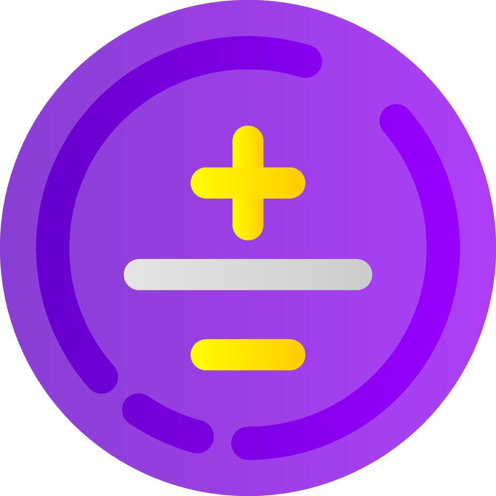 Mathematical symbol Flat Gradient Icon vector