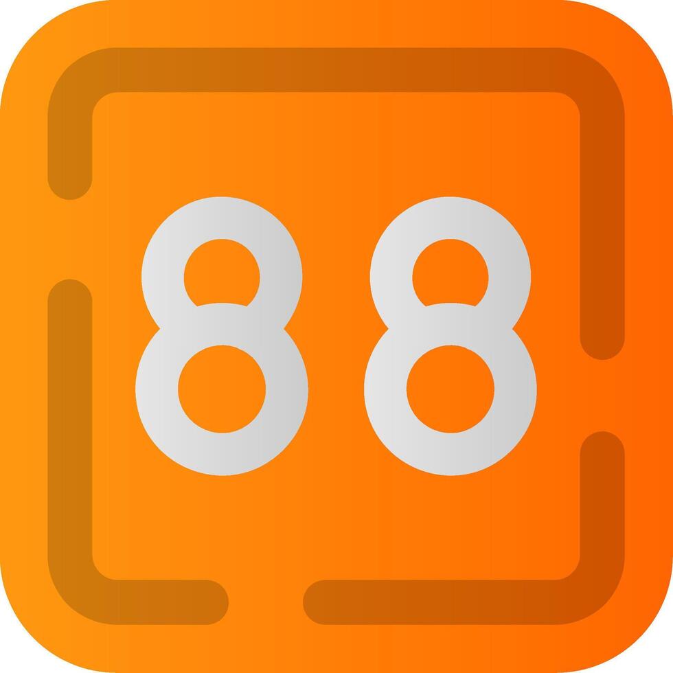 Eighty Eight Flat Gradient Icon vector