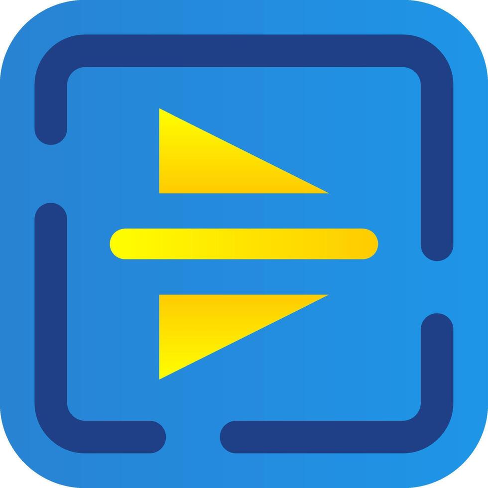 Vertical flip Flat Gradient Icon vector