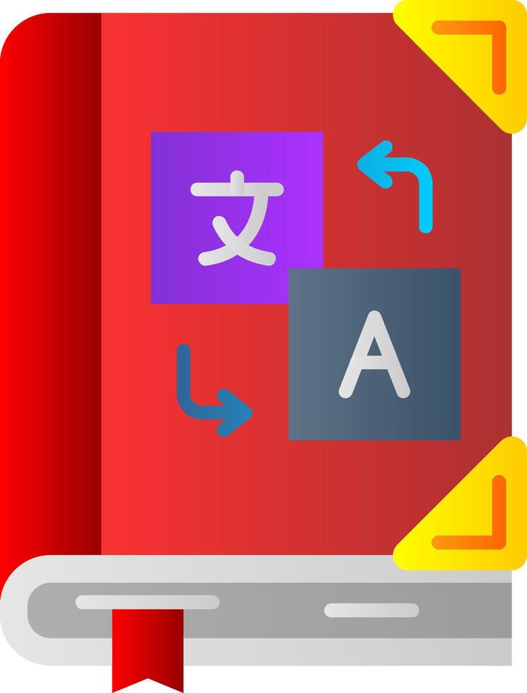 Language learning Flat Gradient Icon vector