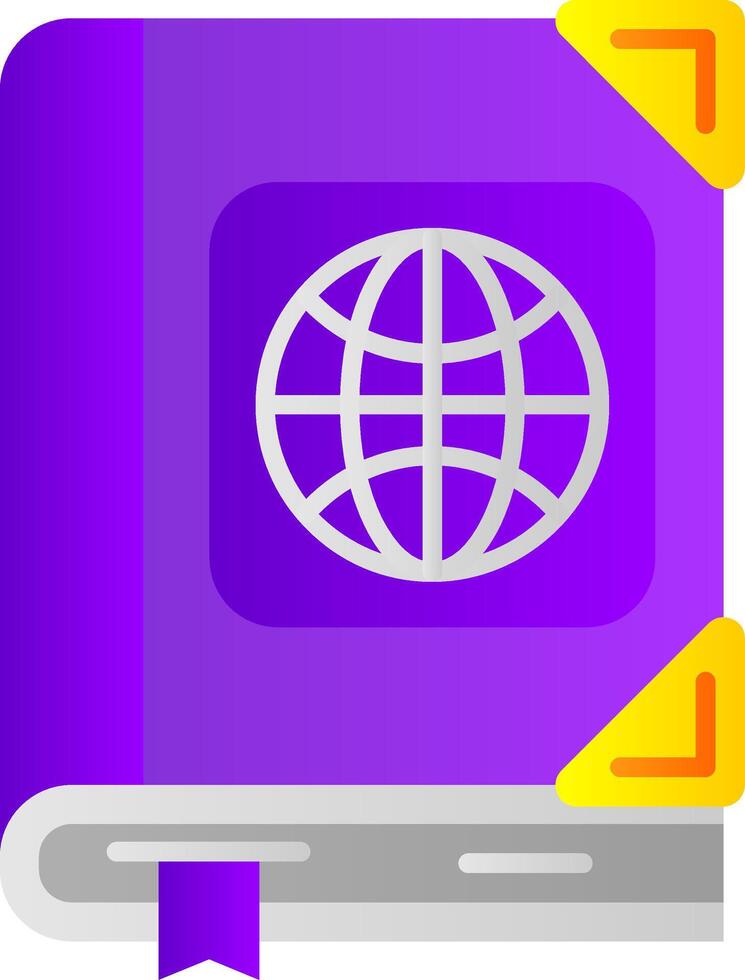 Atlas Flat Gradient Icon vector