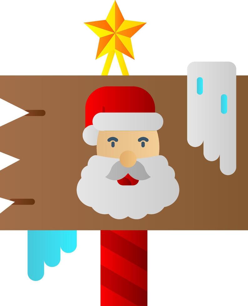 North pole Flat Gradient Icon vector