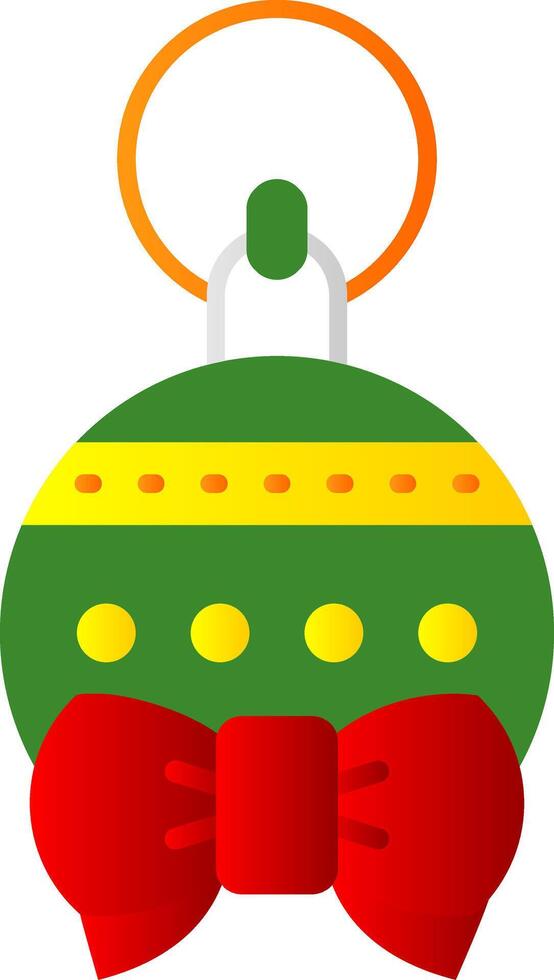 Bauble Flat Gradient Icon vector