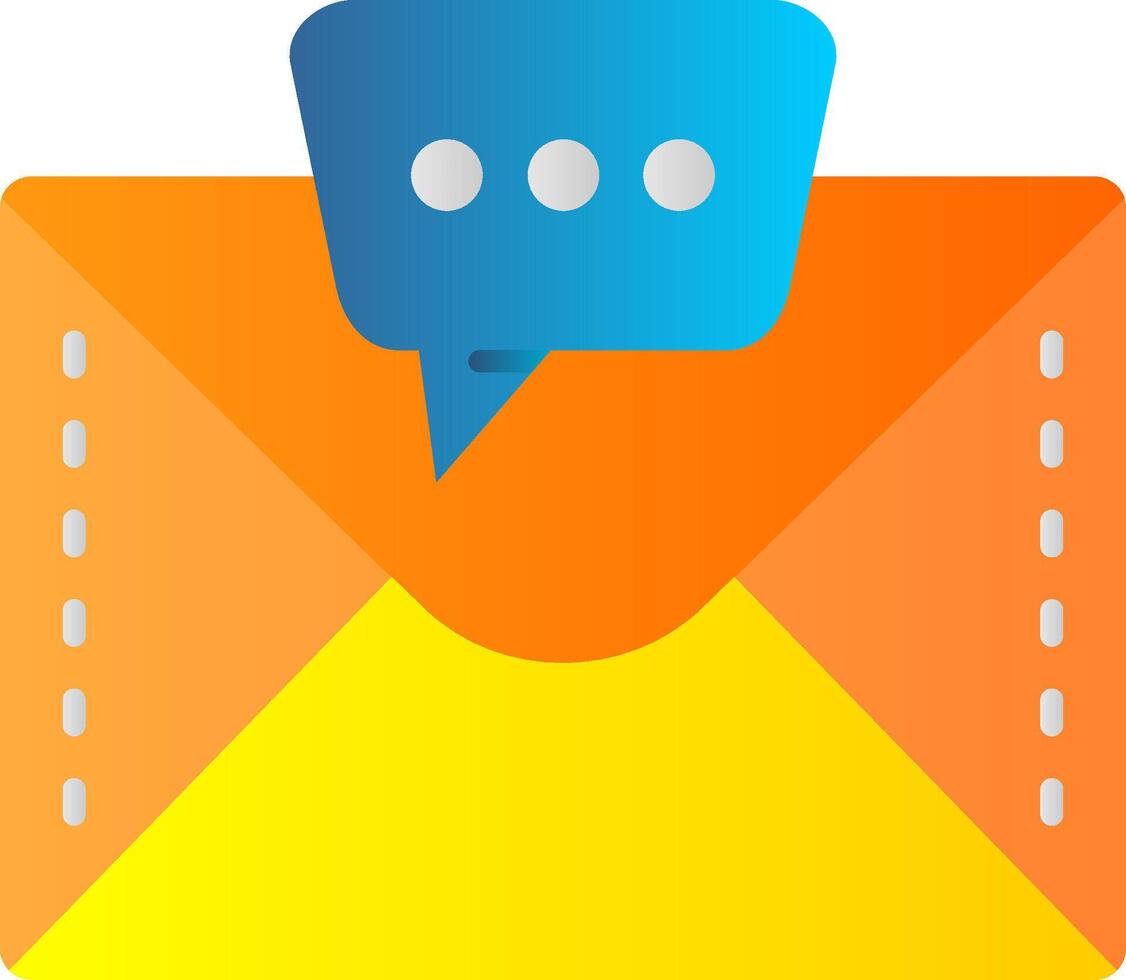 Chat Flat Gradient Icon vector