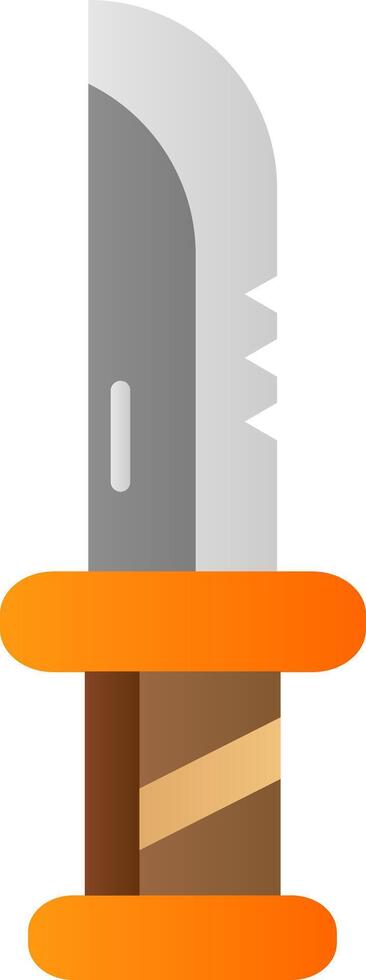 Dagger Flat Gradient Icon vector