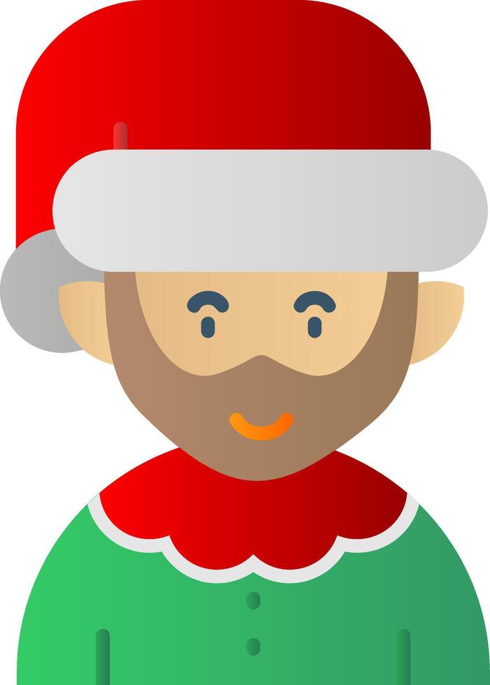 Elfie Flat Gradient Icon vector