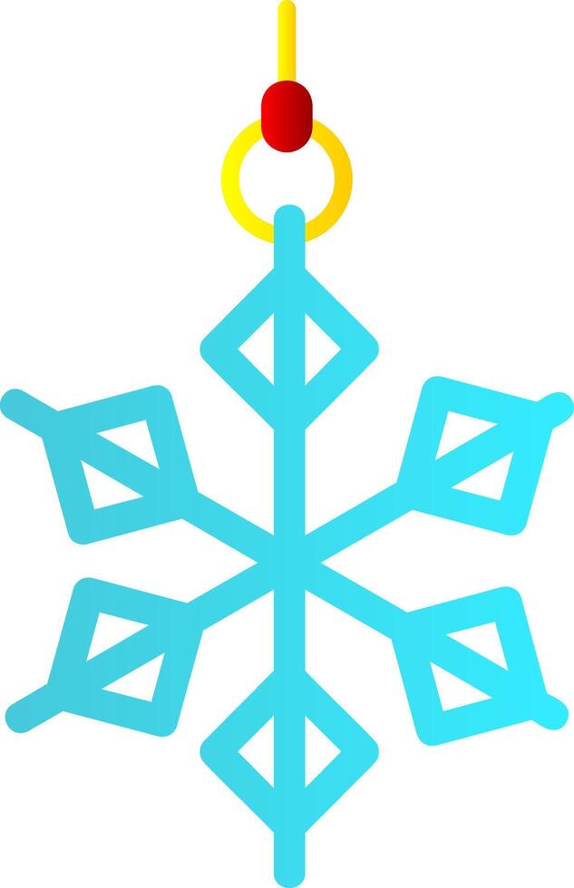 Snowflake Flat Gradient Icon vector