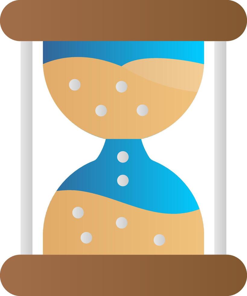 Sand clock Flat Gradient Icon vector