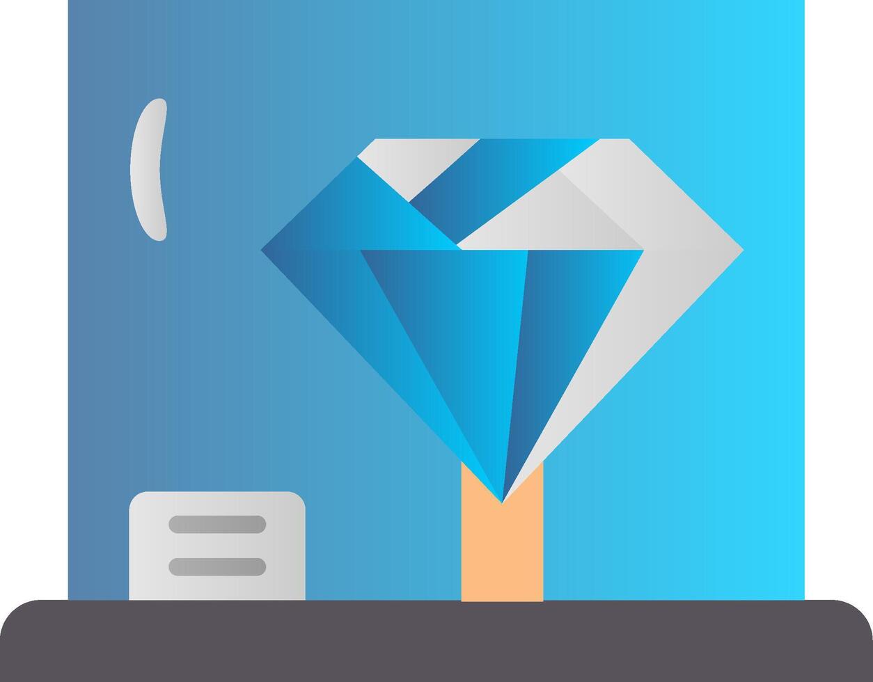 Diamond Flat Gradient Icon vector