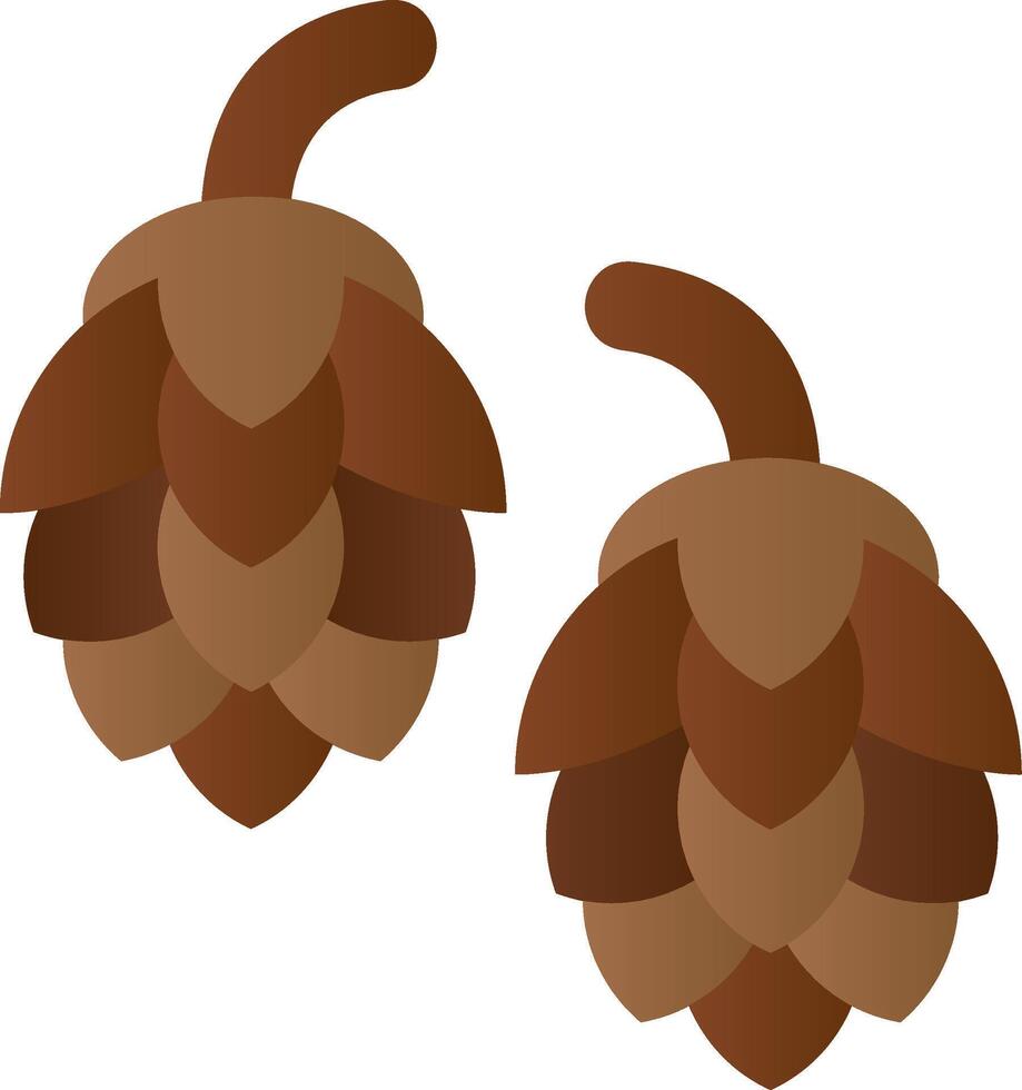 Pine nut Flat Gradient Icon vector