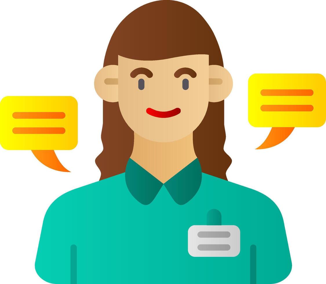 Public relation Flat Gradient Icon vector