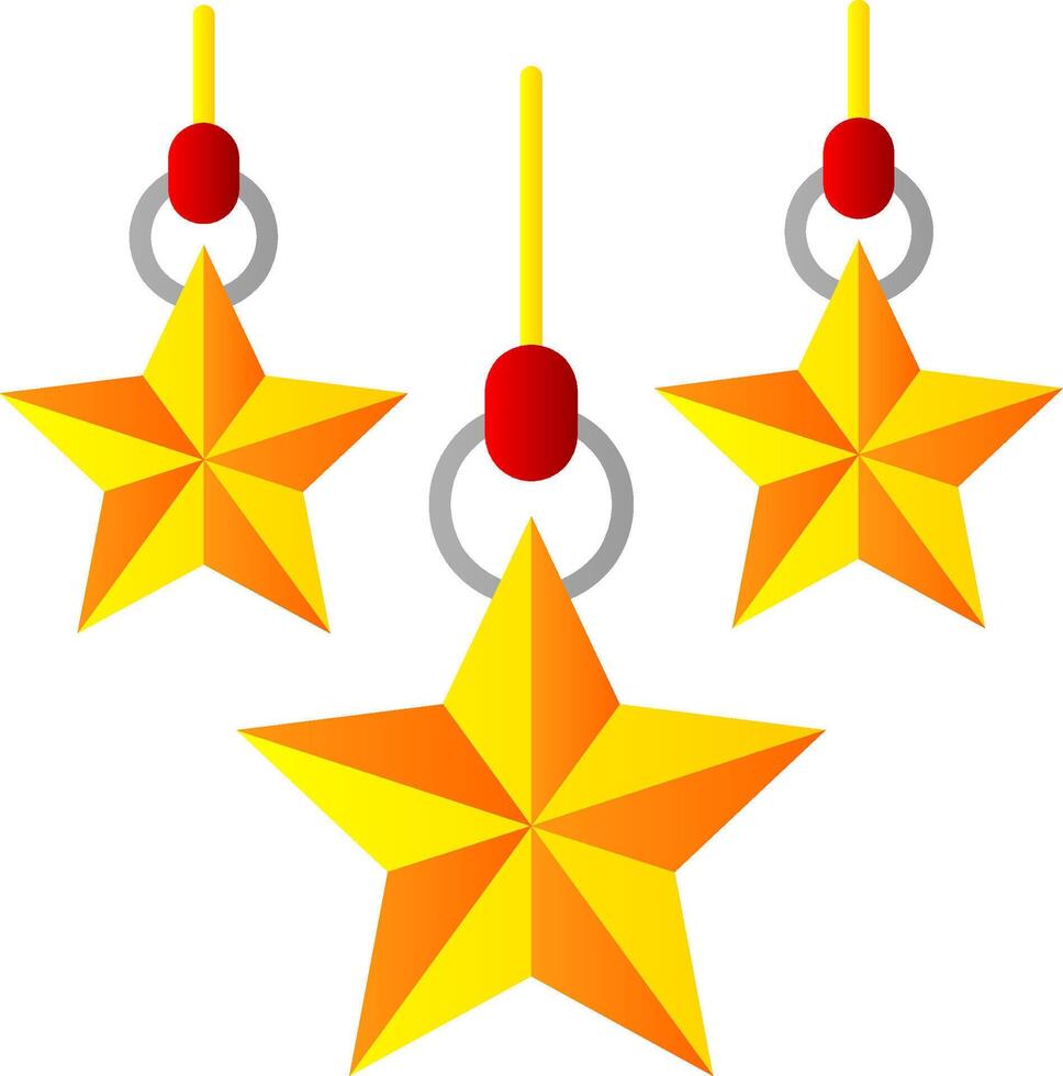 Christmas star Flat Gradient Icon vector