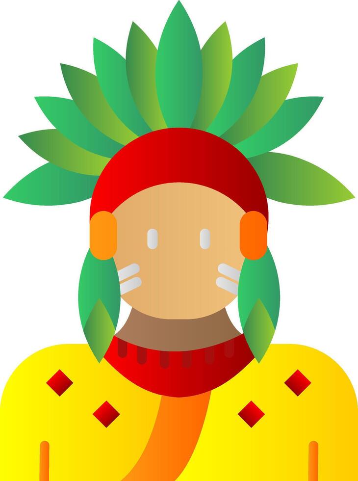 Indian Flat Gradient Icon vector
