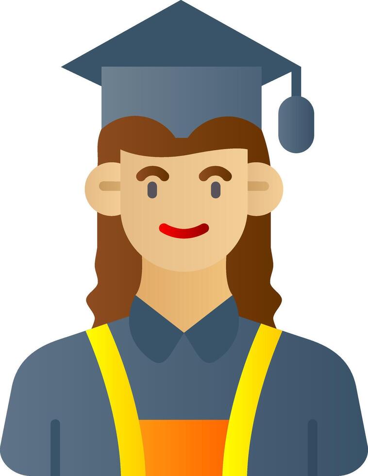 estudiante plano degradado icono vector