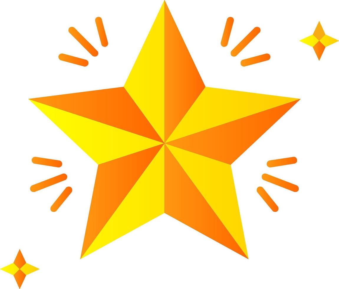 Star Flat Gradient Icon vector