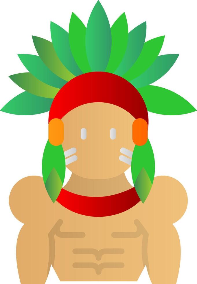 Indian Flat Gradient Icon vector