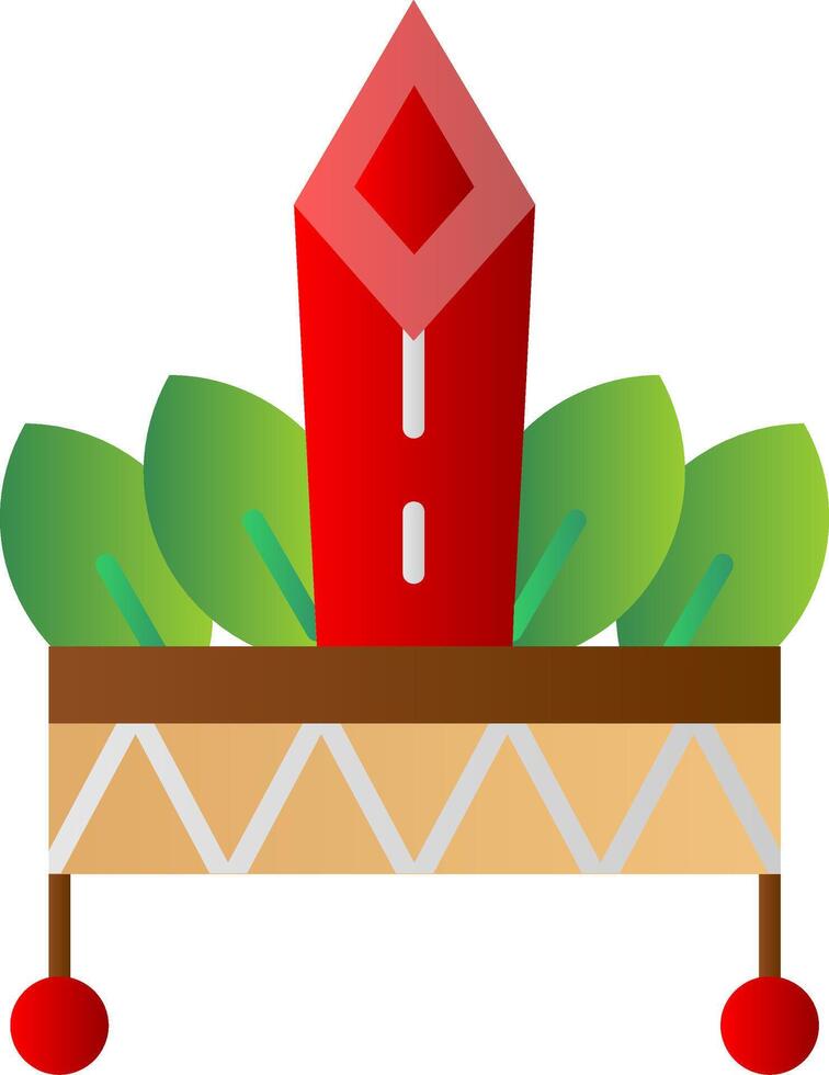 sombrero plano degradado icono vector