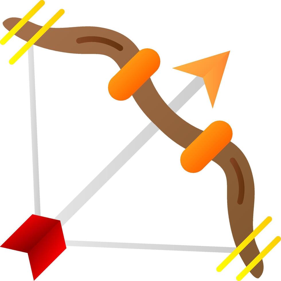 Archer Flat Gradient Icon vector