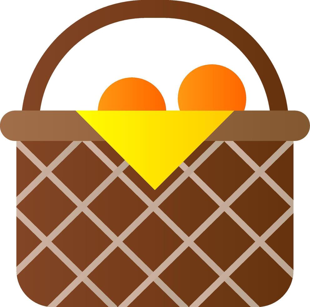 Basket Flat Gradient Icon vector